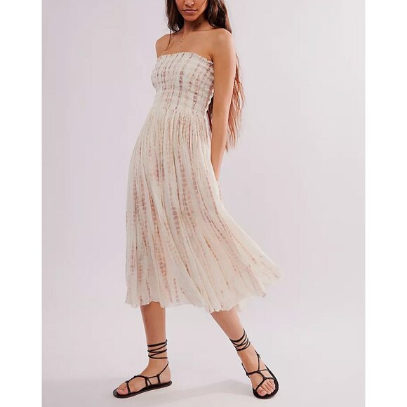 FREE PEOPLE FP One Ravenna Printed Convertible Maxi Skirt / Soft Mauve Combo - Picture 10 of 12